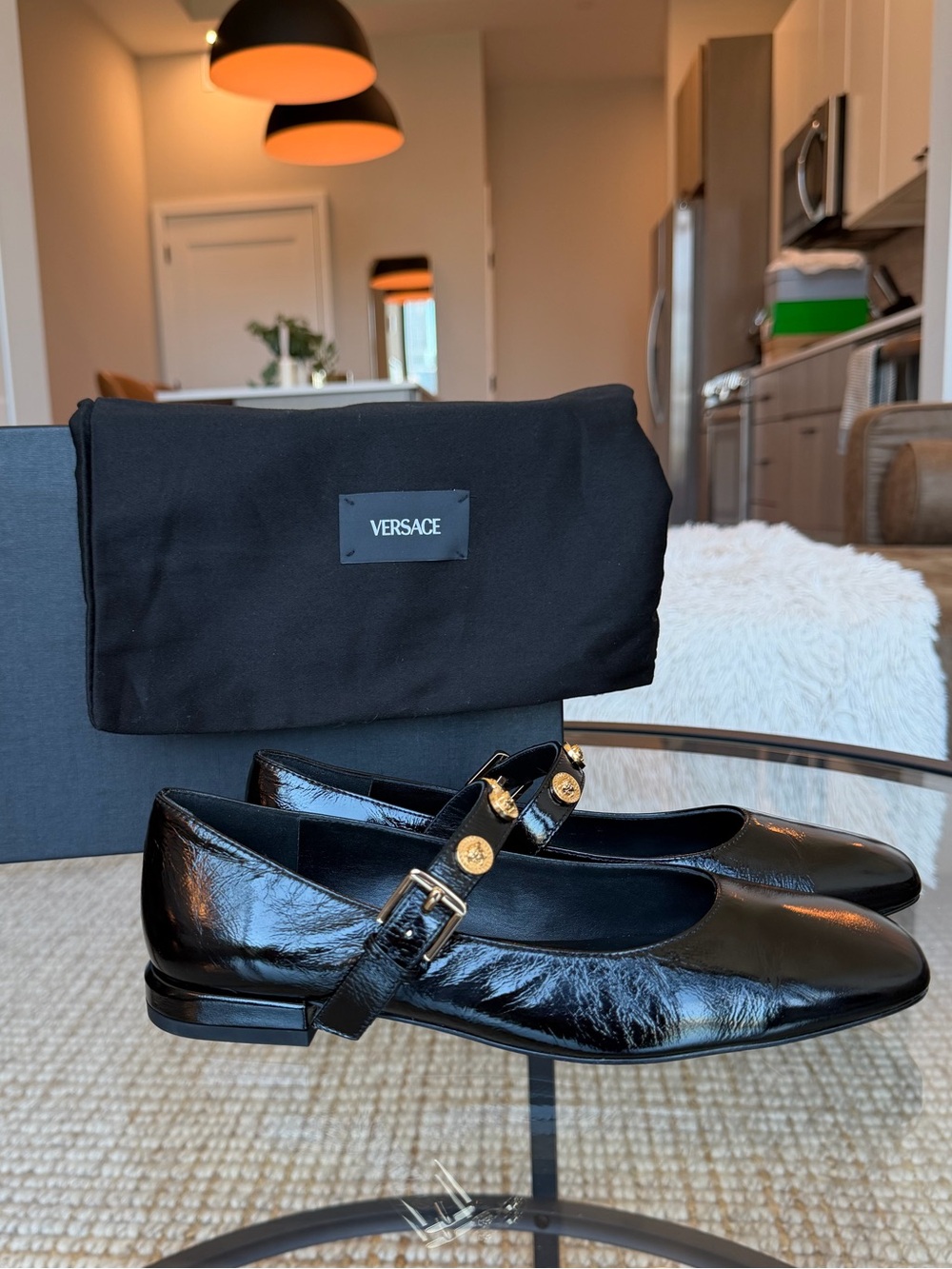 Versace Patent Flats